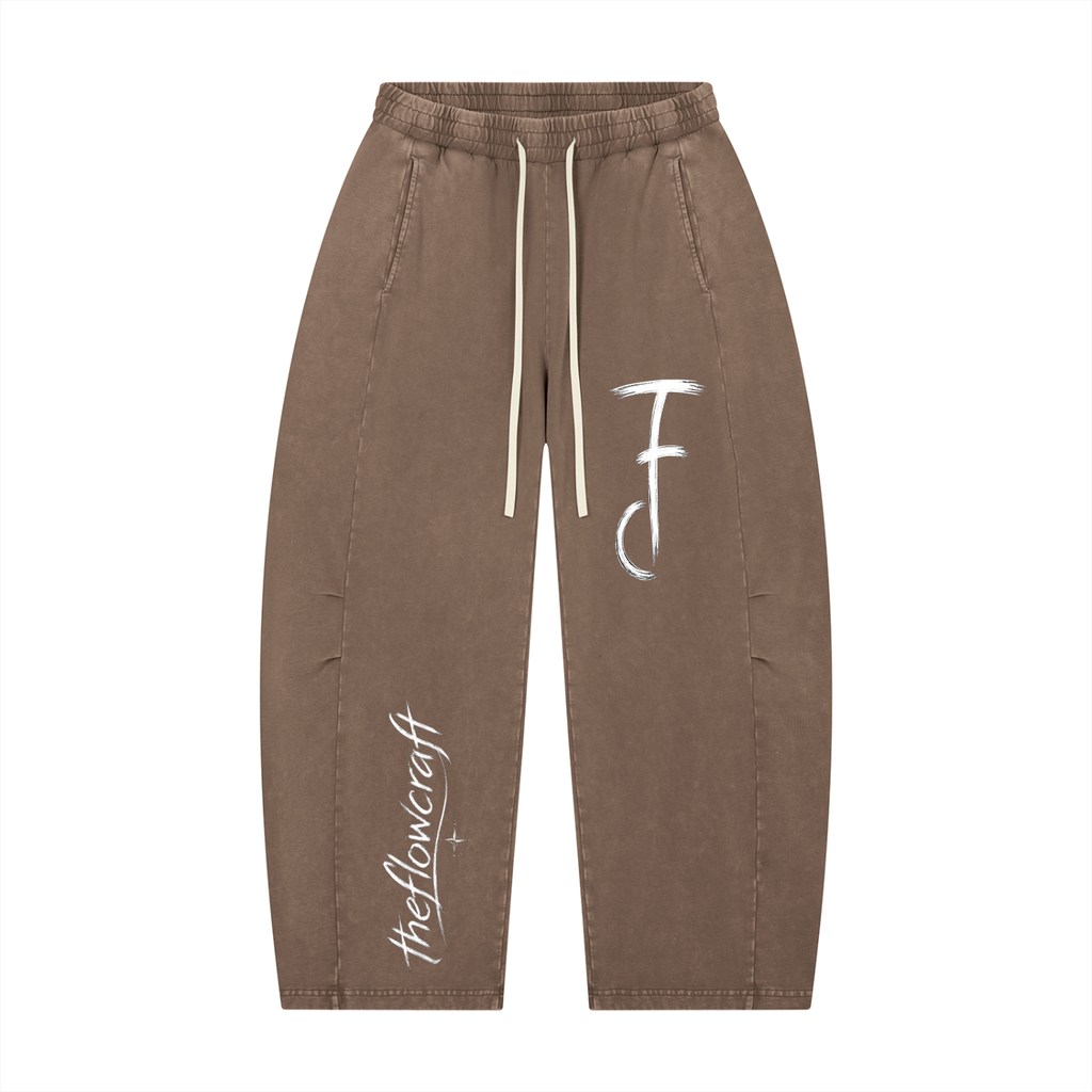 TheFlowCraft Wash Barrel Leg Pants